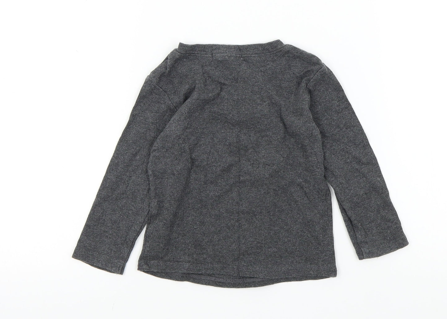 oh baby Baby Grey Colourblock  Basic T-Shirt Size 18-24 Months
