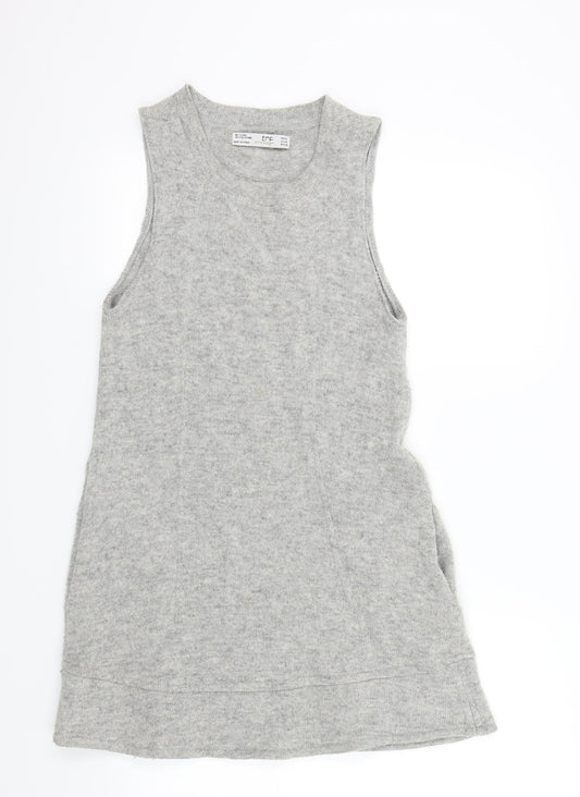 Trf Womens Grey Colourblock  A-Line  Size M