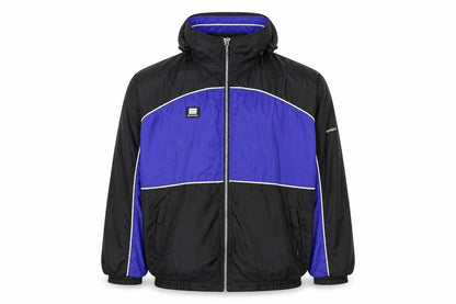 Front view of stanino boys’ black colourblock anorak jacket, size S