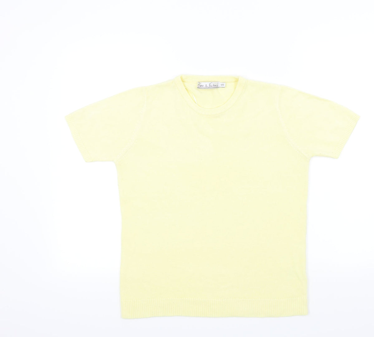 Pure & Natural Womens Yellow   Pullover Jumper Size 10