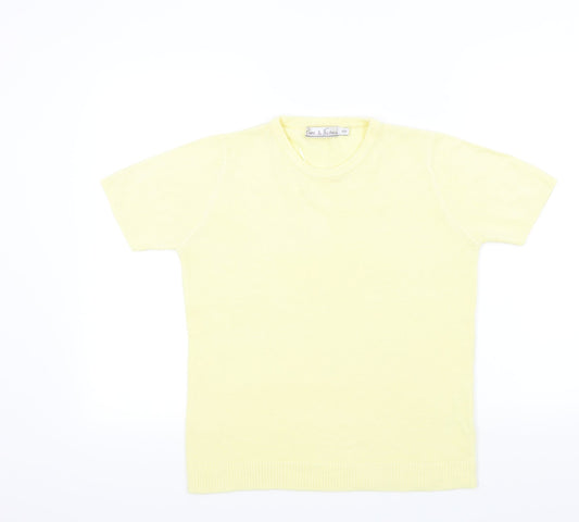 Pure & Natural Womens Yellow   Pullover Jumper Size 10