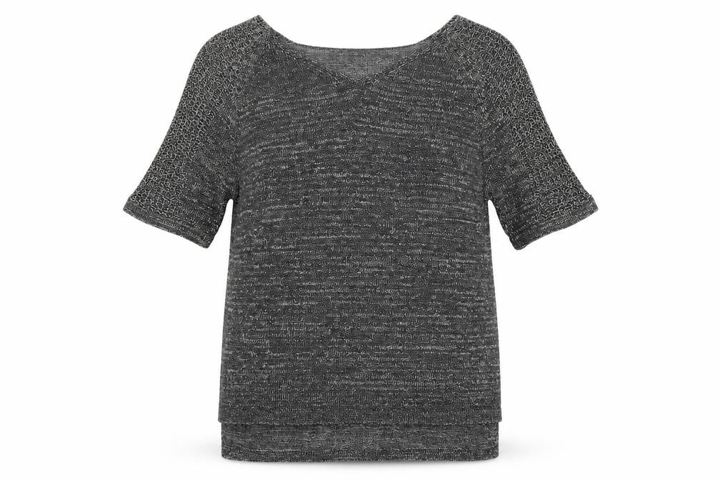 Womens UK Size S Per Una Grey Basic T-Shirt