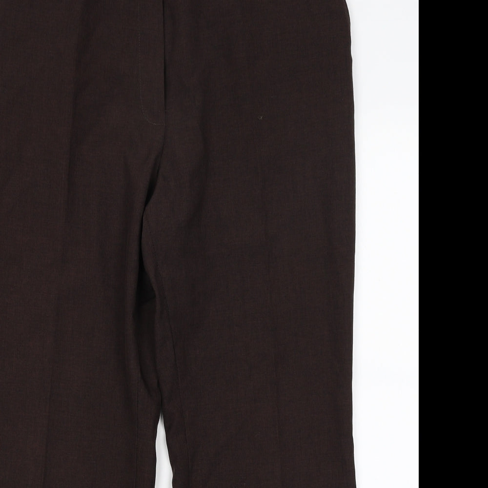 M&S Womens Brown   Dress Pants Trousers Size 16 L27 in