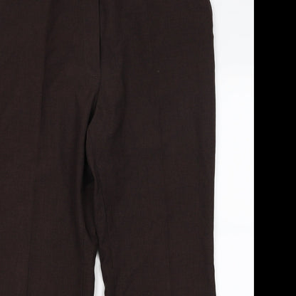 M&S Womens Brown   Dress Pants Trousers Size 16 L27 in