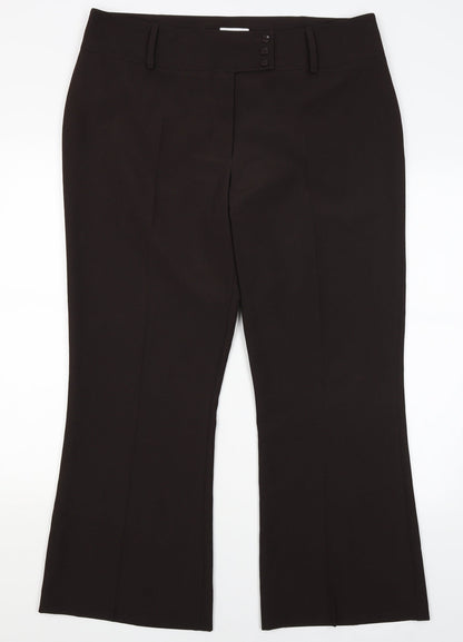 Matalan Womens Brown   Dress Pants Trousers Size 16 L28.5 in