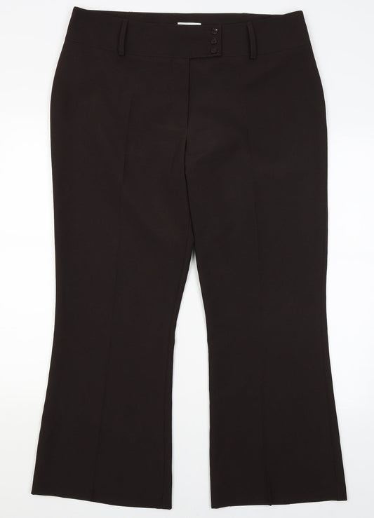 Matalan Womens Brown   Dress Pants Trousers Size 16 L28.5 in