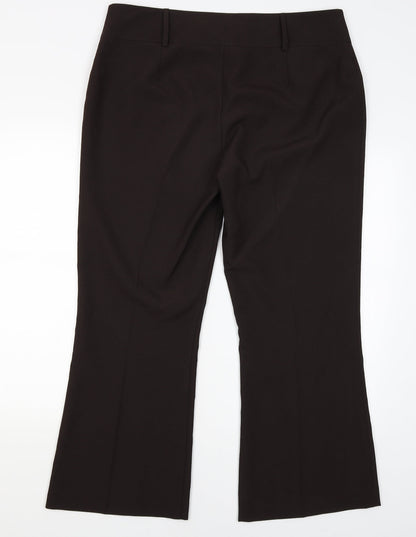 Matalan Womens Brown   Dress Pants Trousers Size 16 L28.5 in