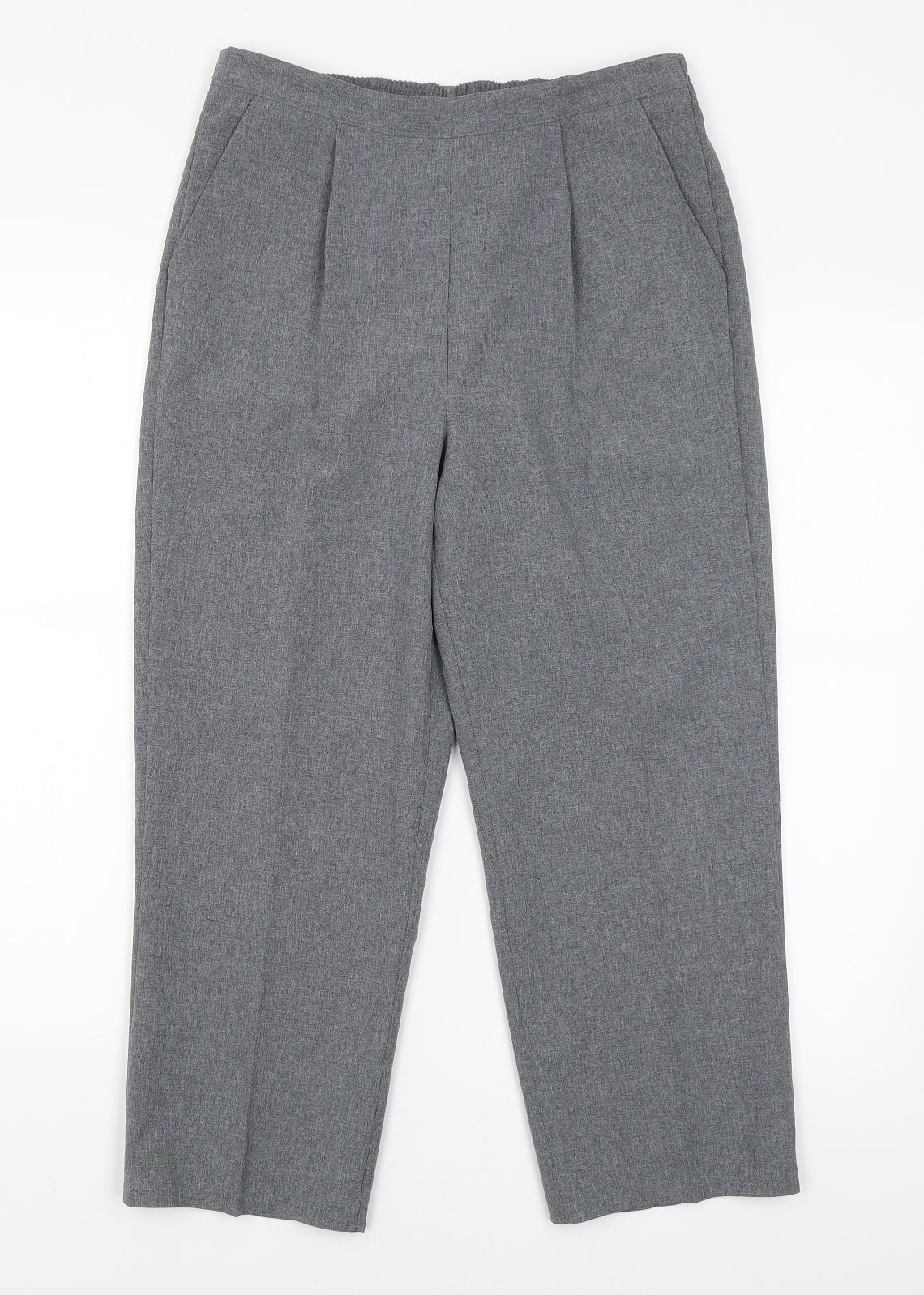 Bonmarche Womens Grey   Cropped Trousers Size 10 L22.5 in