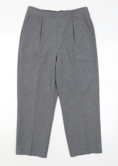 Bonmarche Womens Grey   Cropped Trousers Size 10 L22.5 in