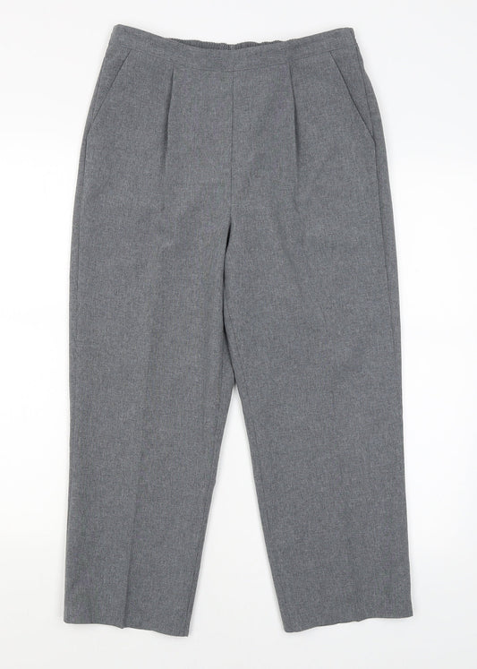 Bonmarche Womens Grey   Cropped Trousers Size 10 L22.5 in