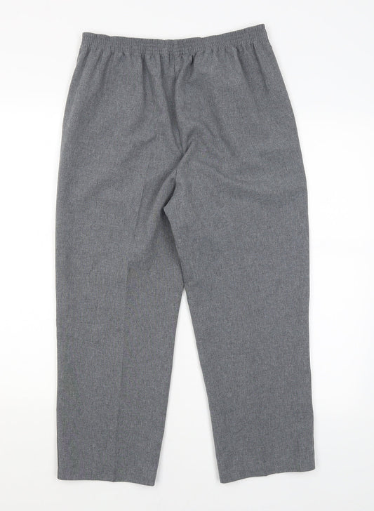 Bonmarche Womens Grey   Cropped Trousers Size 10 L22.5 in