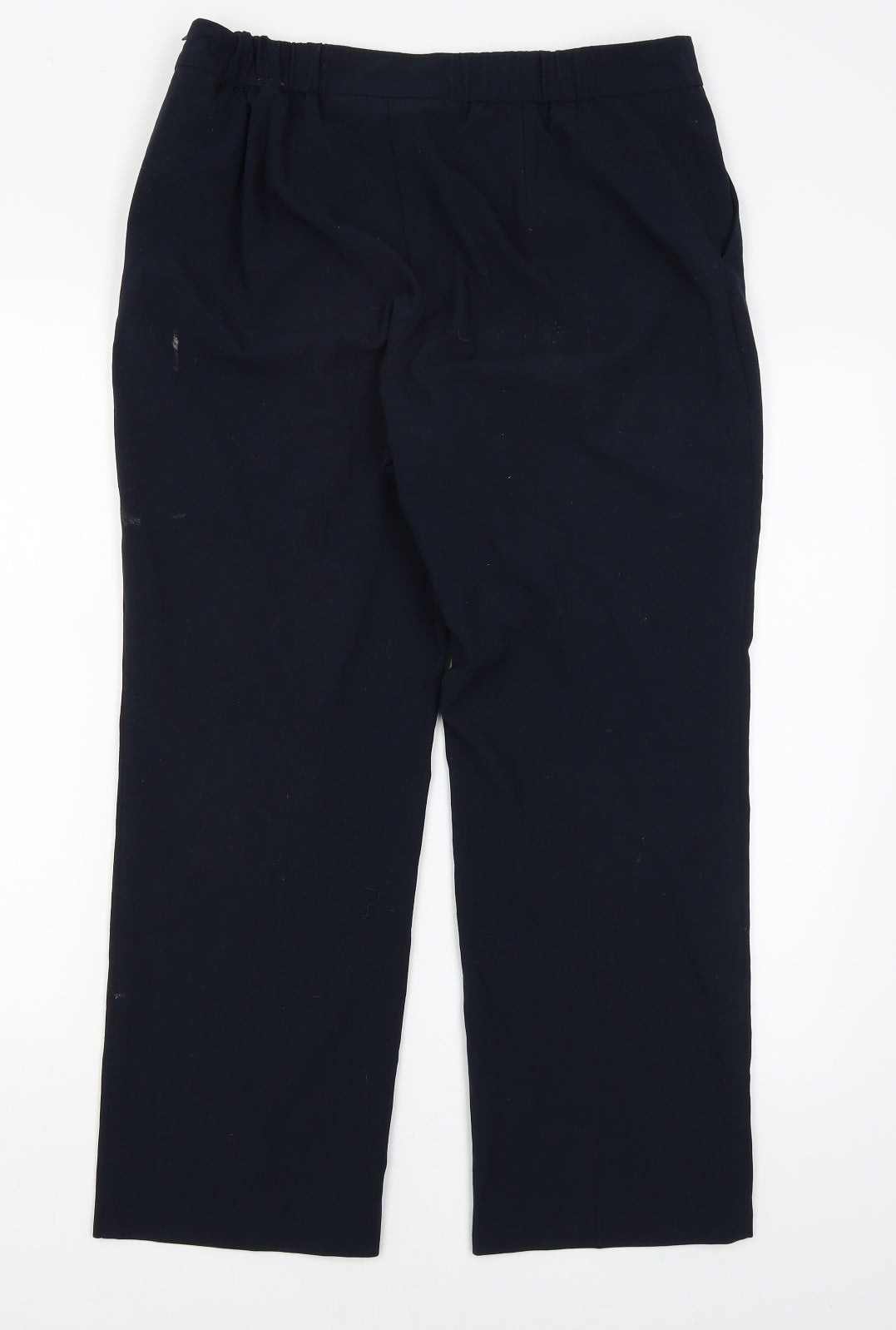 Womens UK Size 14 M&S Regular Fit Dress Pants Blue Trousers