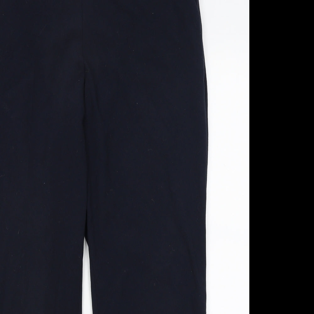 Womens UK Size 14 M&S Regular Fit Dress Pants Blue Trousers