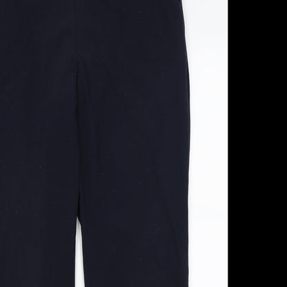 Womens UK Size 14 M&S Regular Fit Dress Pants Blue Trousers