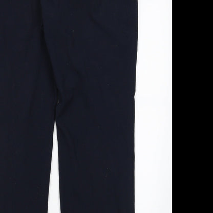 Womens UK Size 14 M&S Regular Fit Dress Pants Blue Trousers