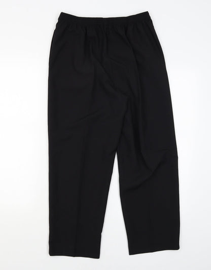 Womens UK Size 10 BM Regular Fit Dress Pants Black Trousers