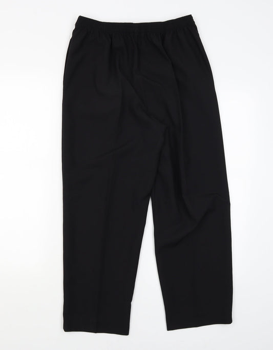 Womens UK Size 10 BM Regular Fit Dress Pants Black Trousers
