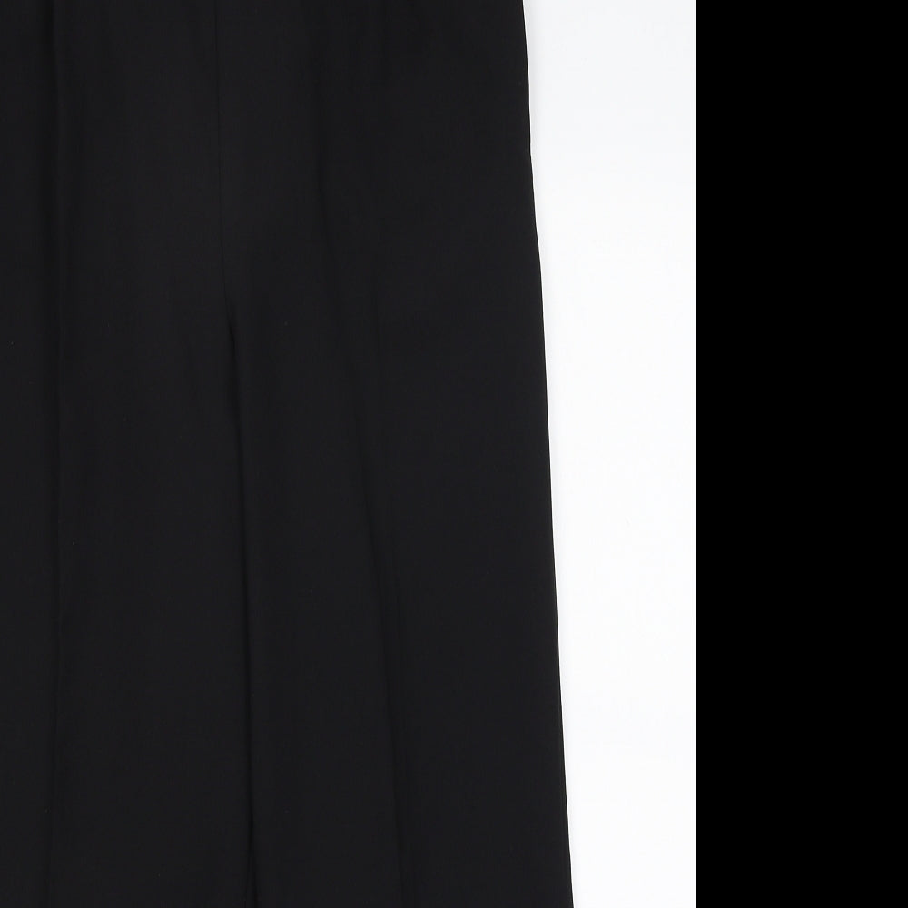 Womens UK Size 10 BM Regular Fit Dress Pants Black Trousers