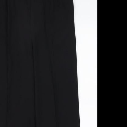 Womens UK Size 10 BM Regular Fit Dress Pants Black Trousers