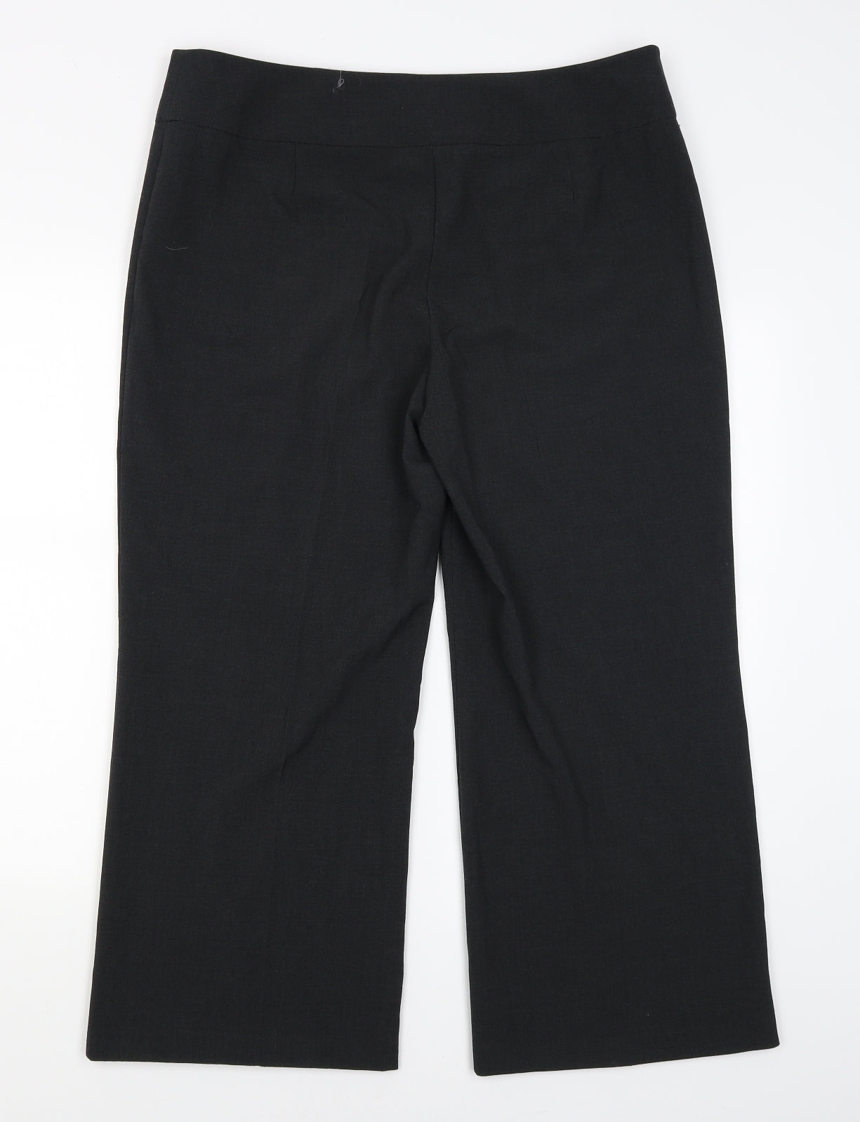 Womens UK Size 16 M&S Regular Fit Dress Pants Black Trousers