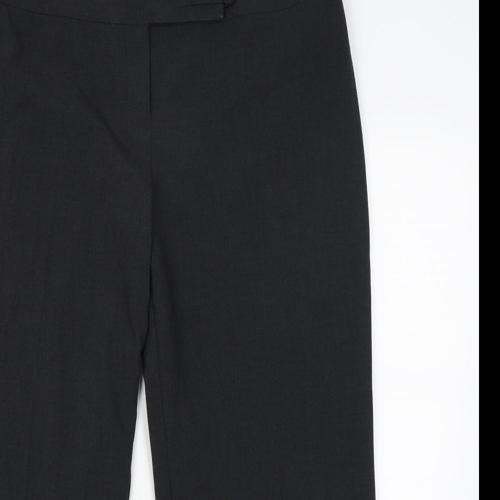Womens UK Size 16 M&S Regular Fit Dress Pants Black Trousers