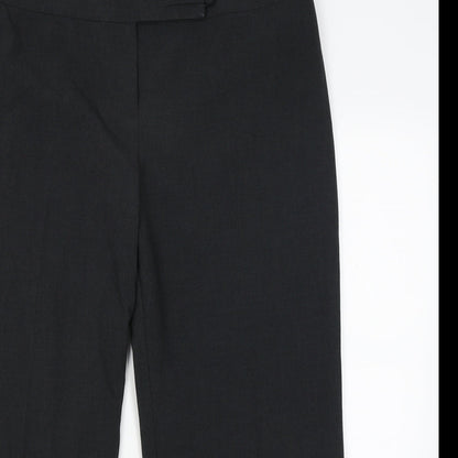 Womens UK Size 16 M&S Regular Fit Dress Pants Black Trousers