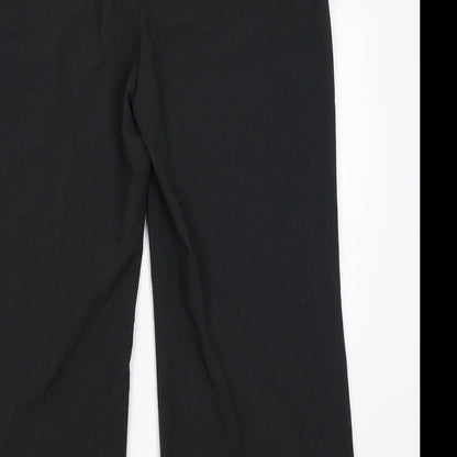 Womens UK Size 16 M&S Regular Fit Dress Pants Black Trousers
