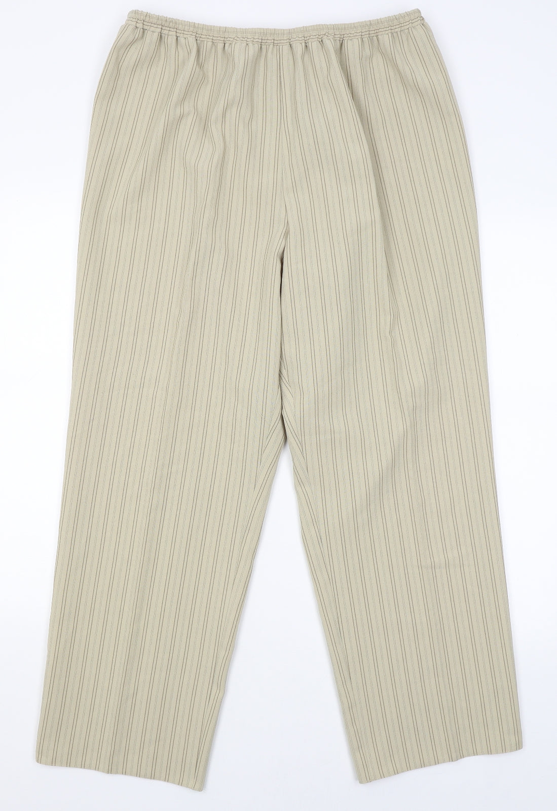 Classics Womens Beige Striped  Trousers  Size 20 L29 in