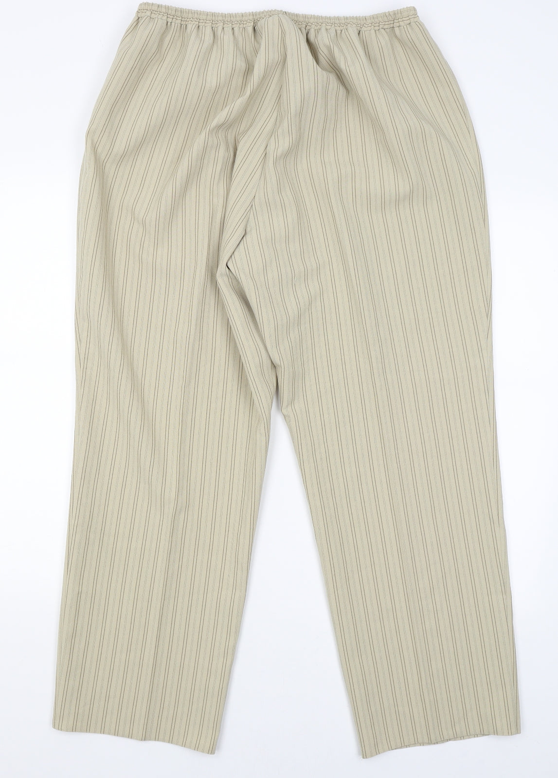 Classics Womens Beige Striped  Trousers  Size 20 L29 in