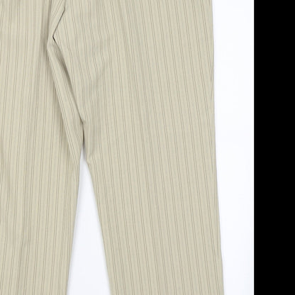 Classics Womens Beige Striped  Trousers  Size 20 L29 in