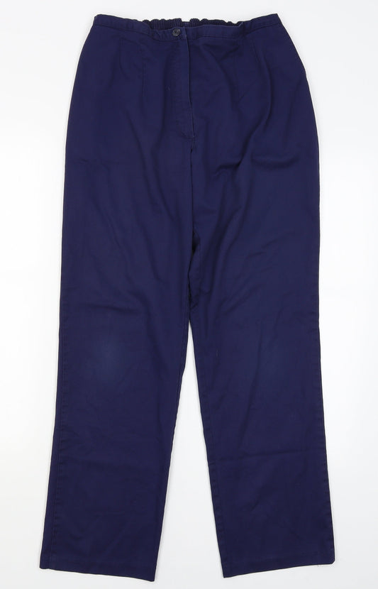 Womens UK Size 12 Preworn Regular Fit  Blue Trousers