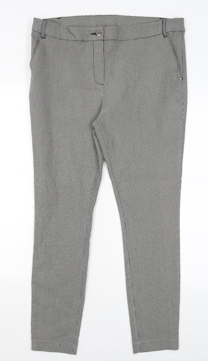 TU Womens Green Houndstooth  Trousers  Size 16 L27 in