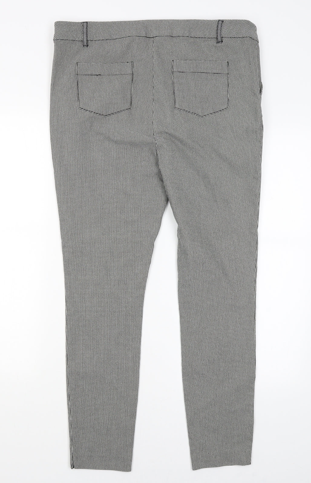 TU Womens Green Houndstooth  Trousers  Size 16 L27 in