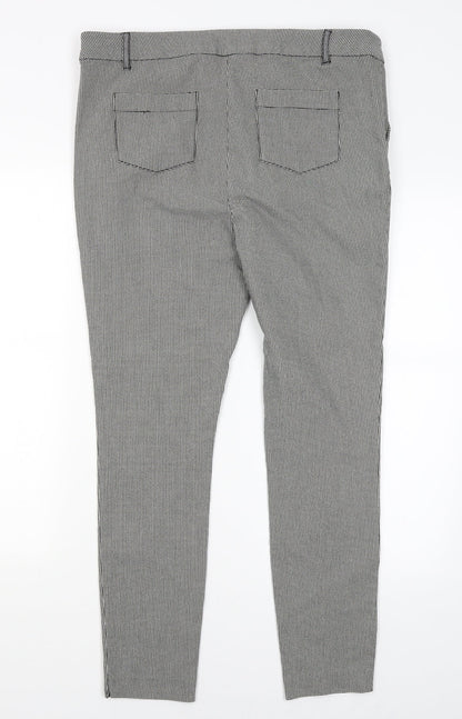 TU Womens Green Houndstooth  Trousers  Size 16 L27 in