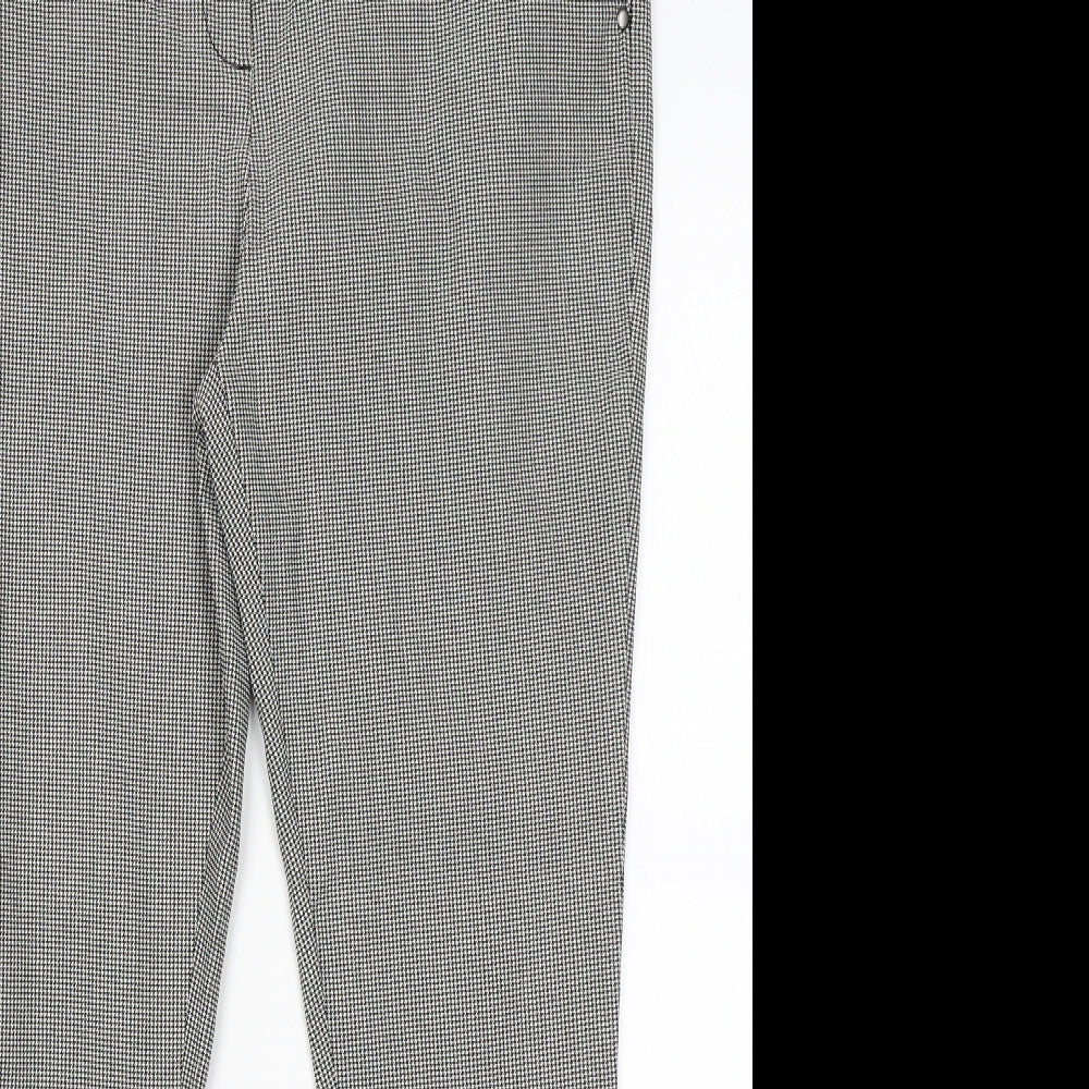 TU Womens Green Houndstooth  Trousers  Size 16 L27 in