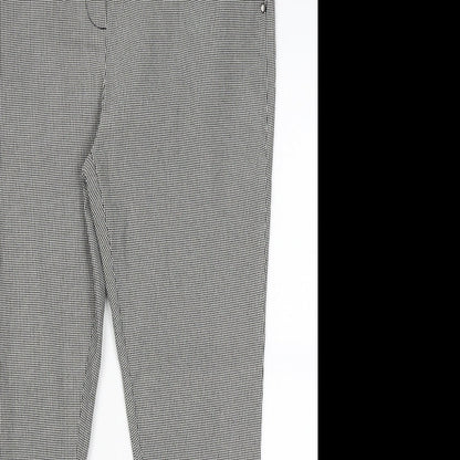 TU Womens Green Houndstooth  Trousers  Size 16 L27 in