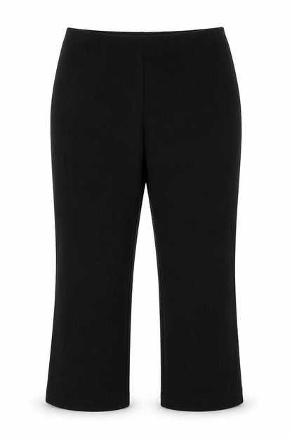 Womens UK Size 16 Xe Regular Fit Capri Black Trousers