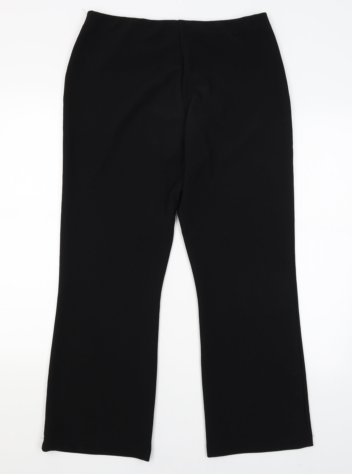 Womens UK Size 16 Xe Regular Fit Capri Black Trousers