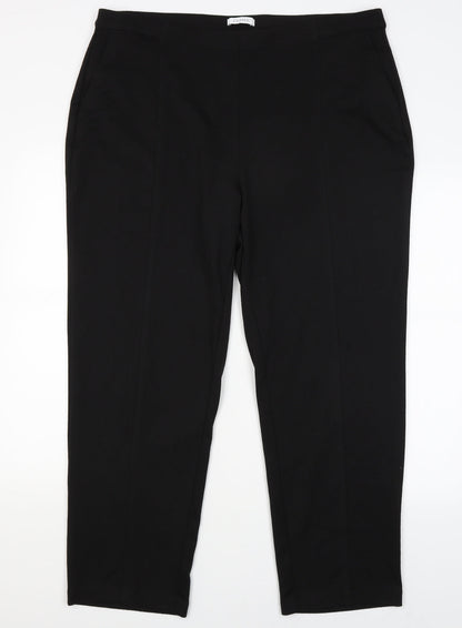 M&S Womens Black   Trousers  Size 20 L28 in