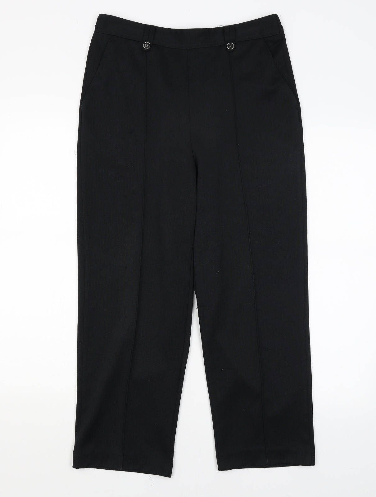 Womens UK Size 10 BM Regular Fit Dress Pants Blue Trousers