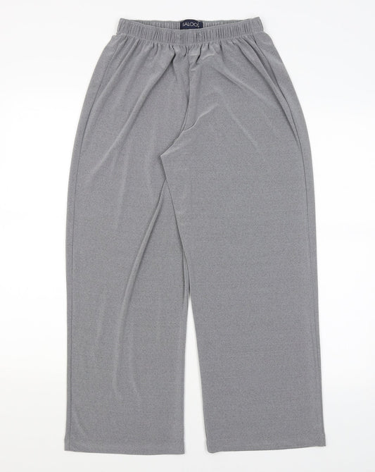 Womens UK Size XS Saloos Regular Fit Cropped Grey Trousers