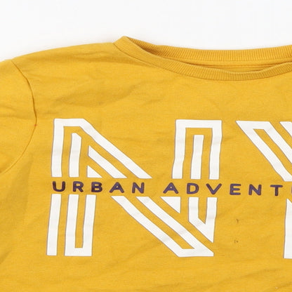 Primark Boys Yellow   Pullover Sweatshirt Size 8-9 Years  - Urban Adventure