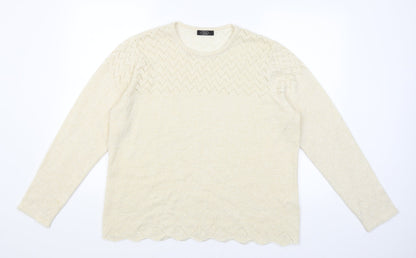 Bonmarché Womens Gold Pullover Jumper Size L
