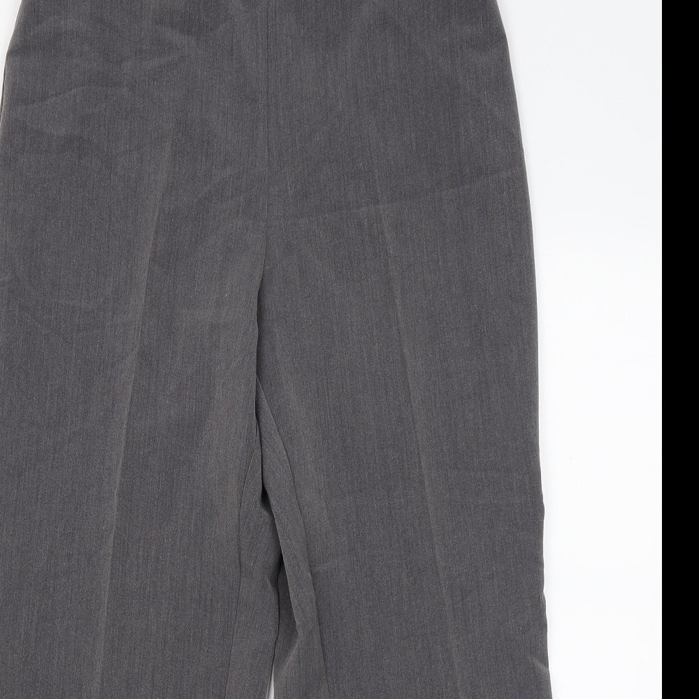 Womens UK Size 16 Preworn Regular Fit Dress Pants Grey Trousers