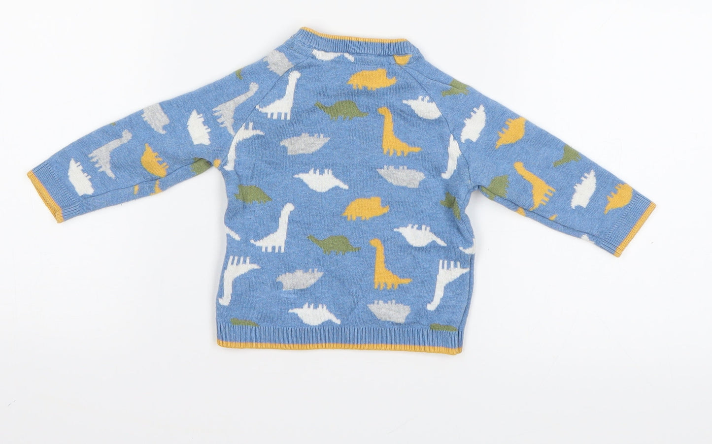 Mothercare Baby Blue   Pullover T-Shirt Size 3-6 Months  - dinosaur