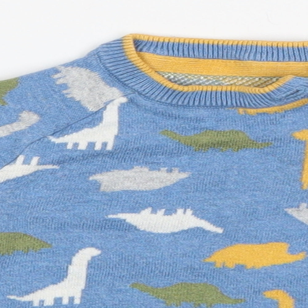 Mothercare Baby Blue   Pullover T-Shirt Size 3-6 Months  - dinosaur