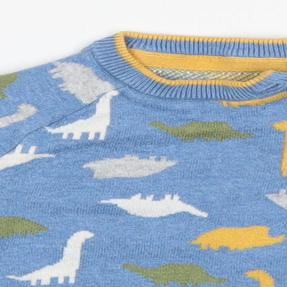 Mothercare Baby Blue   Pullover T-Shirt Size 3-6 Months  - dinosaur