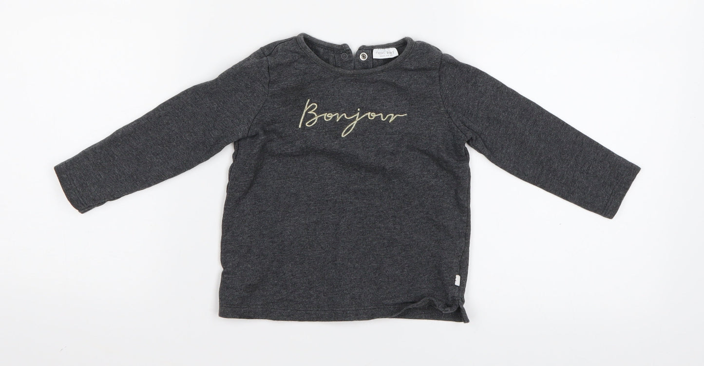NEXT Baby Grey   Basic Blouse Size 9-12 Months