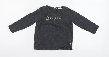 NEXT Baby Grey   Basic Blouse Size 9-12 Months