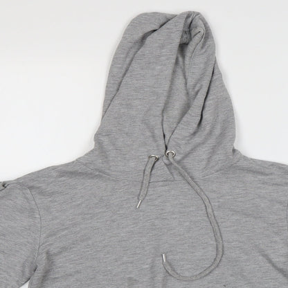 Select Womens Grey   Pullover Hoodie Size S  - Cropped
